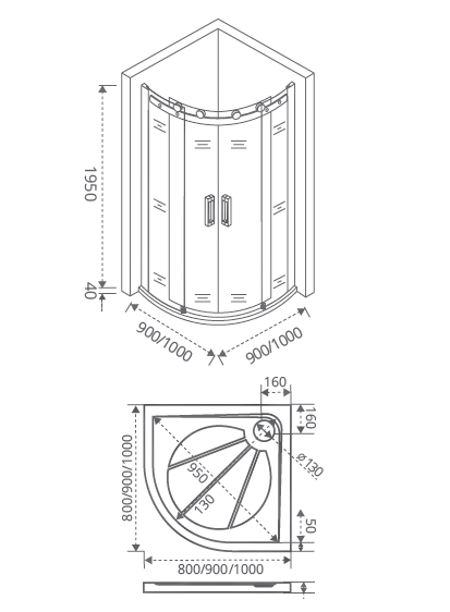 Душевой уголок Good door GALAXY R-TD-100-C-CH 100x100 купить в интернет-магазине Sanbest