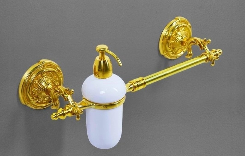 Полотенцедержатель с дозатором Art&Max Barocco AM-2057D-Do-Ant античное золото купить в интернет-магазине сантехники Sanbest