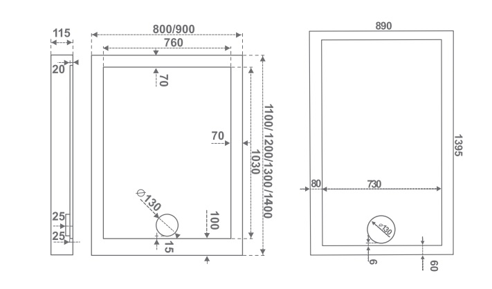 Душевой поддон Good door ОЛИМПИК 120x90 купить в интернет-магазине Sanbest