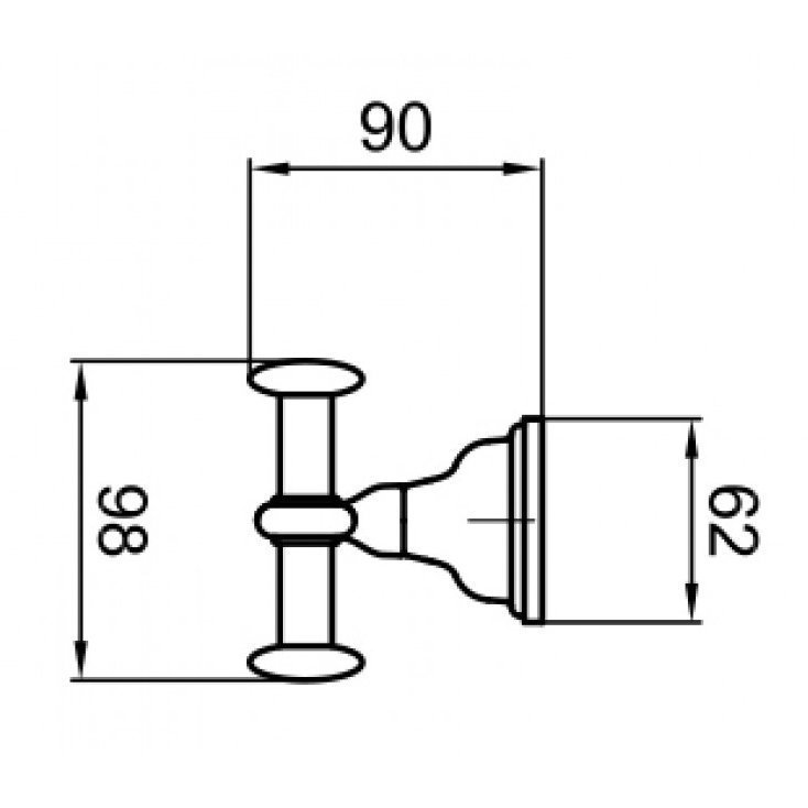 Крючок Webert Ottocento AM500401065 купить в интернет-магазине сантехники Sanbest