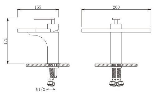 Смеситель для раковины Schein Fan 44217/8011001 купить в интернет-магазине сантехники Sanbest