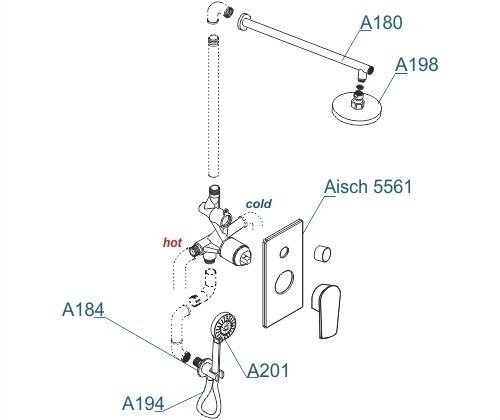 Душевая система WasserKRAFT Aisch A55201 купить в интернет-магазине сантехники Sanbest