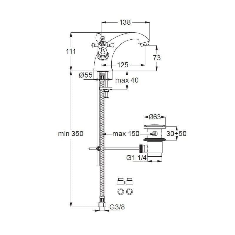 Смеситель для раковины Ideal Standard Reflection B9653AA купить в интернет-магазине сантехники Sanbest