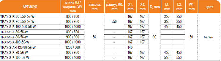 Душевой поддон Cezares TRAY-S-R-90-550-56-W 90х90 белый купить в интернет-магазине Sanbest