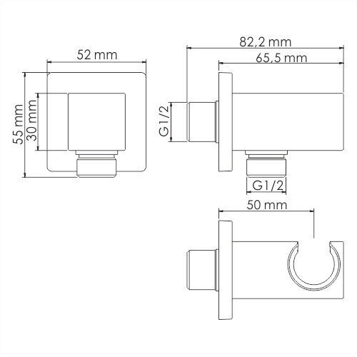 Подключение для шланга WasserKRAFT A125 купить в интернет-магазине сантехники Sanbest