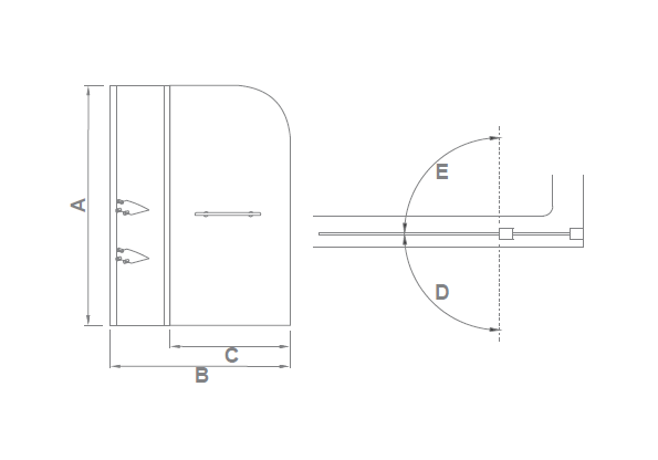 Шторка для ванны Good door SCREEN NEW HS-100-C-CH купить в интернет-магазине Sanbest