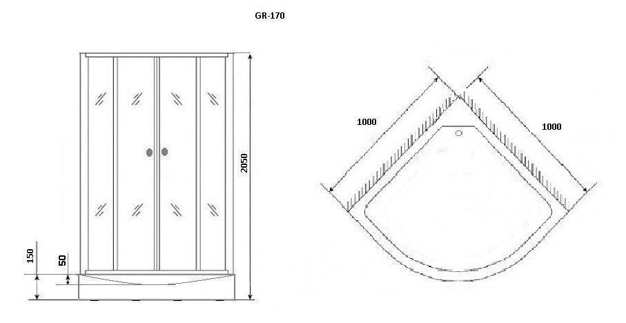 Душевая кабина Grossman Classic GR170 100x100 купить в интернет-магазине Sanbest