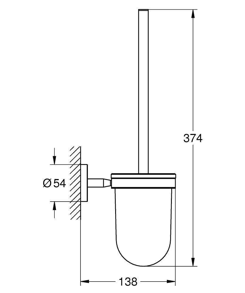 Туалетный ёршик Grohe BauCosmopolitan 40463001 купить в интернет-магазине сантехники Sanbest