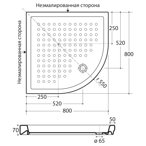 Душевой поддон Migliore ML.PDA-28.390.BI 80х80 купить в интернет-магазине Sanbest