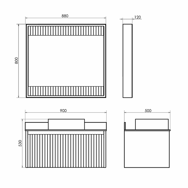 Зеркало Comforty Марсель 90 00-00013685 белое матовое в ванную от интернет-магазине сантехники Sanbest