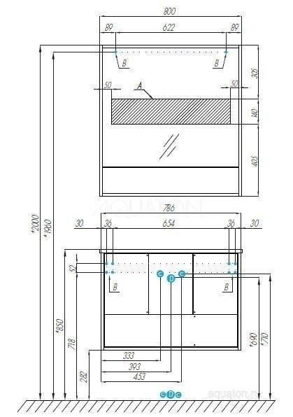 Тумба с раковиной Акватон Ривьера 80 для ванной в интернет-магазине Sanbest