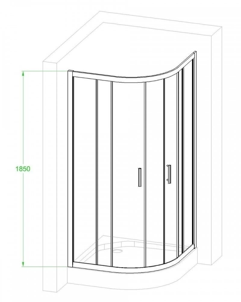 Душевой уголок Royal Bath RB100HKD-T-CH 100х100 прозрачный купить в интернет-магазине Sanbest