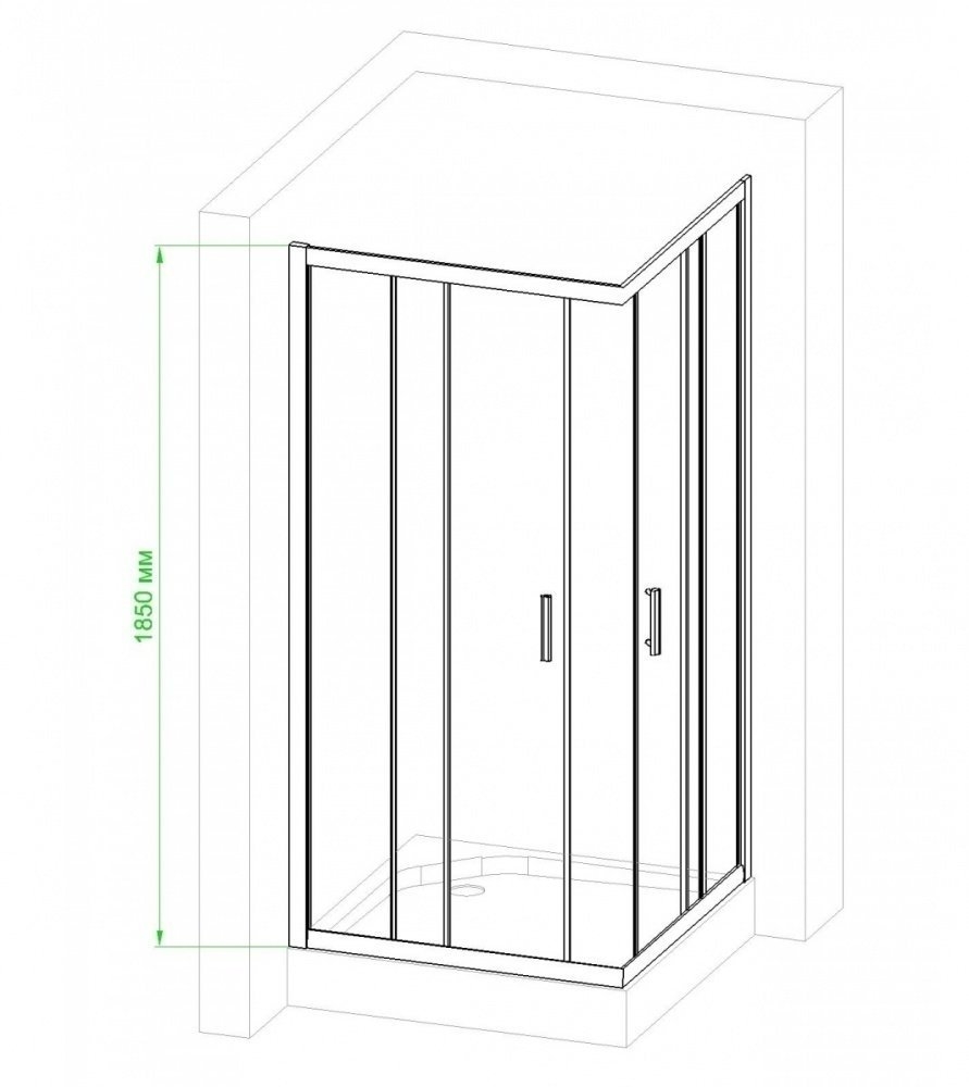 Душевой уголок Royal Bath RB9085HPD-C 85х90 матовый купить в интернет-магазине Sanbest