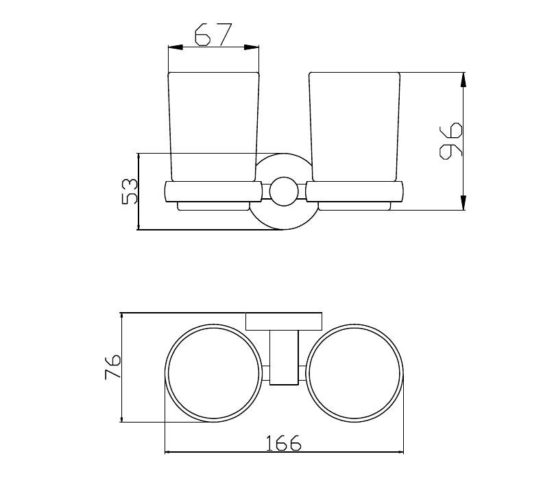 Стакан двойной настенный Rav-Slezak COLORADO COA0202 купить в интернет-магазине сантехники Sanbest