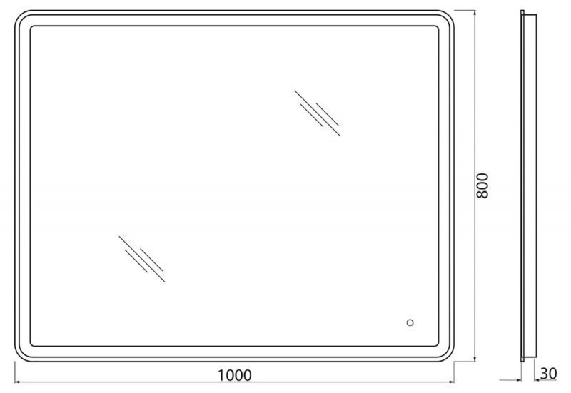 Зеркало BelBagno SPC-MAR-1000-800 в ванную от интернет-магазине сантехники Sanbest