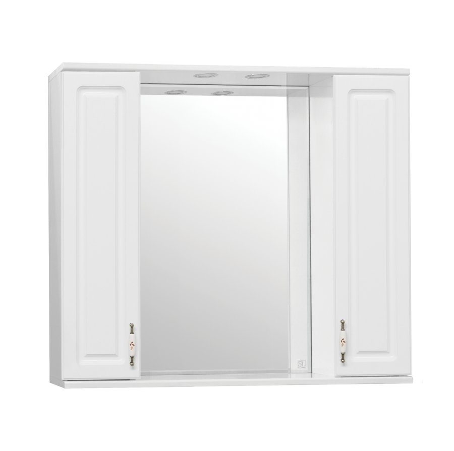 Зеркало со шкафом Style Line Олеандр-2 90/С ЛС-00000242 белый в ванную от интернет-магазине сантехники Sanbest