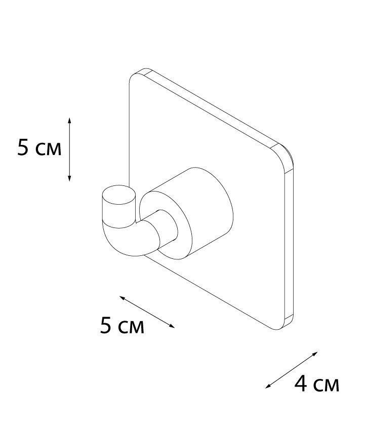Крючок FIXSEN SQUARE FX-93105 купить в интернет-магазине сантехники Sanbest