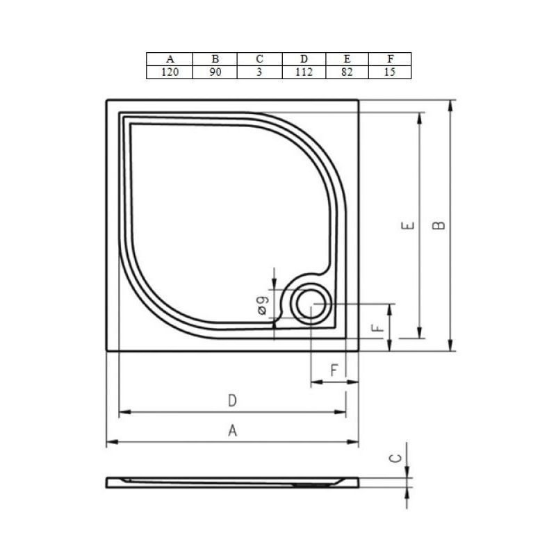 Душевой поддон Riho Kolping DB34 120x90 купить в интернет-магазине Sanbest