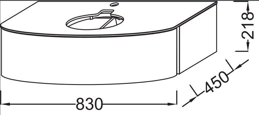 Тумба с раковиной Jacob Delafon PRESQU'ILE 83 EB1106-G1C+EVI102-00 белая глянцевая для ванной в интернет-магазине Sanbest