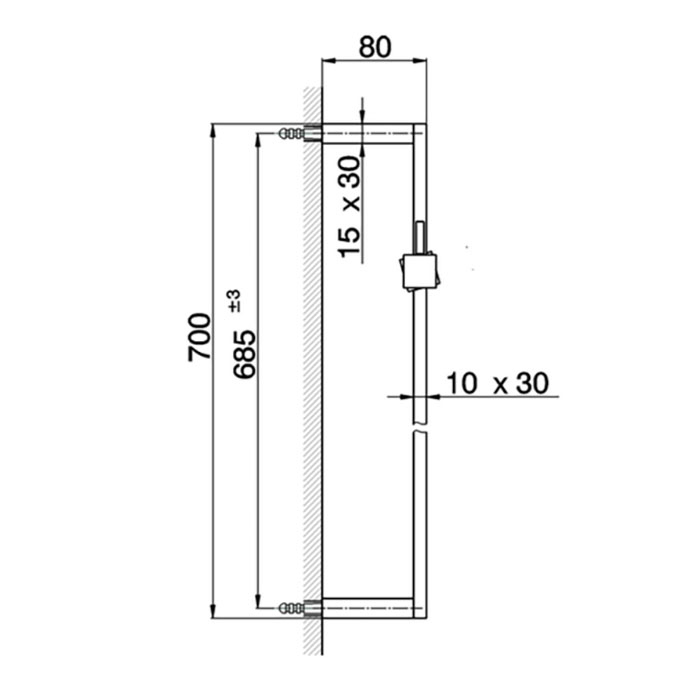 Душевая штанга Cisal SHOWER DS01209040 черный матовый купить в интернет-магазине сантехники Sanbest