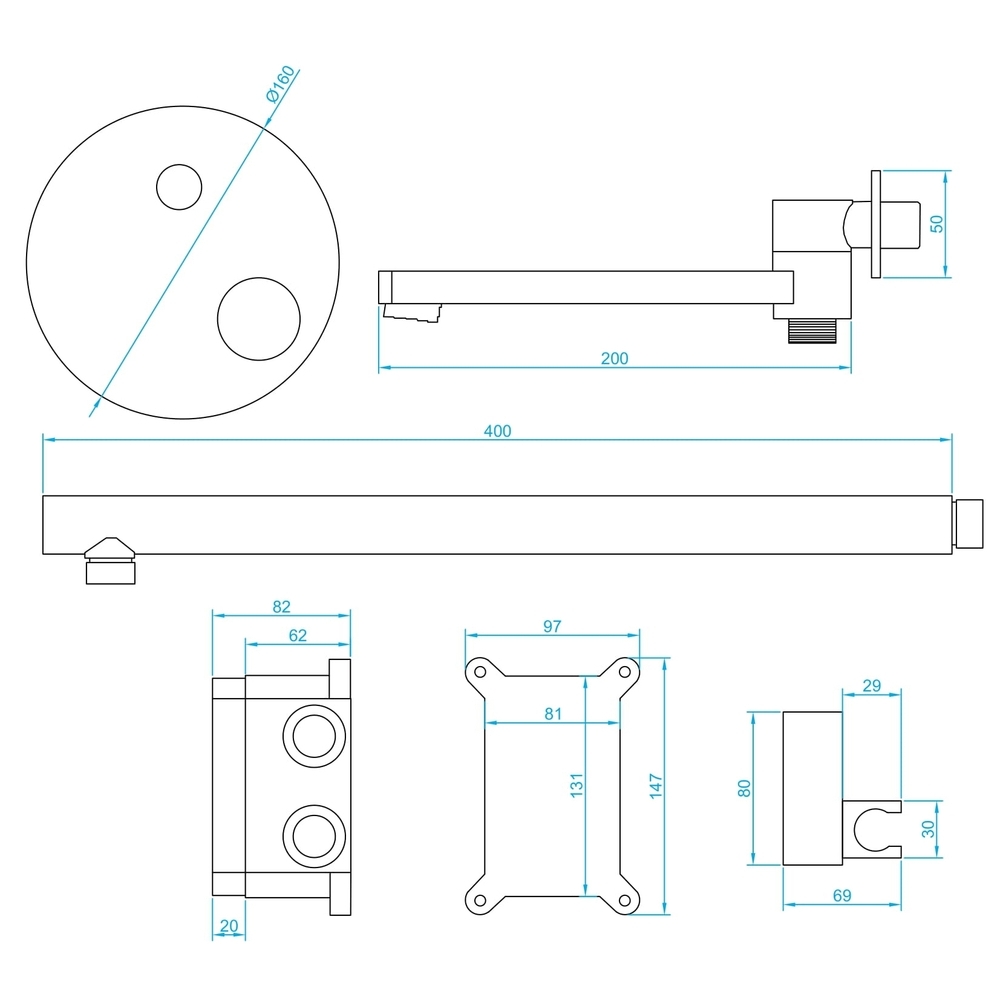 Душевая система RGW Shower Panels SP-55 51140855-01 хром купить в интернет-магазине сантехники Sanbest