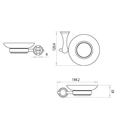 Мыльница Lemark Standard LM2143C купить в интернет-магазине сантехники Sanbest