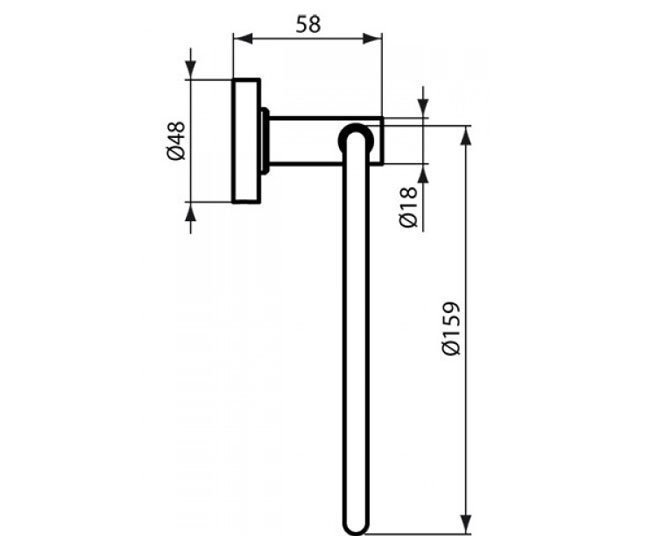 Полотенцедержатель Ideal Standard IOM A9130AA купить в интернет-магазине сантехники Sanbest