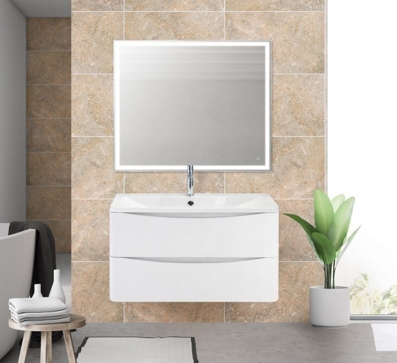 Тумба с раковиной BelBagno ACQUA 80 Bianco Lucido для ванной в интернет-магазине Sanbest