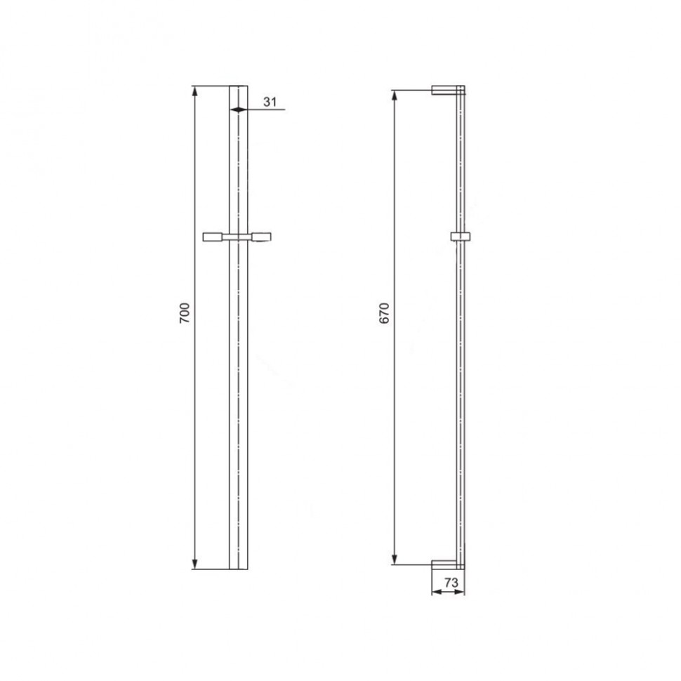 Душевая штанга PAINI Ravenna 124P40 хром купить в интернет-магазине сантехники Sanbest