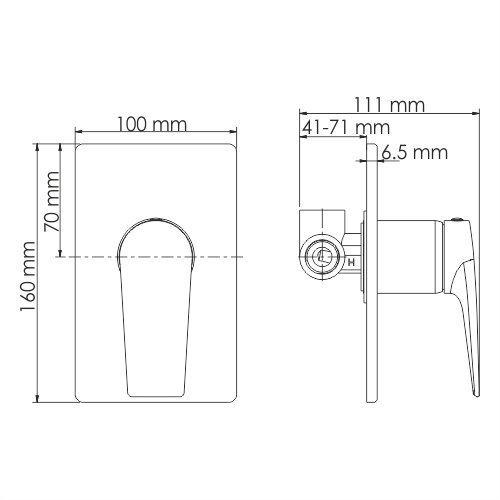 Смеситель для душа WasserKRAFT Glan 6651 купить в интернет-магазине сантехники Sanbest