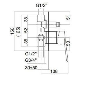 Смеситель для душа Webert SE860101560, черный купить в интернет-магазине сантехники Sanbest