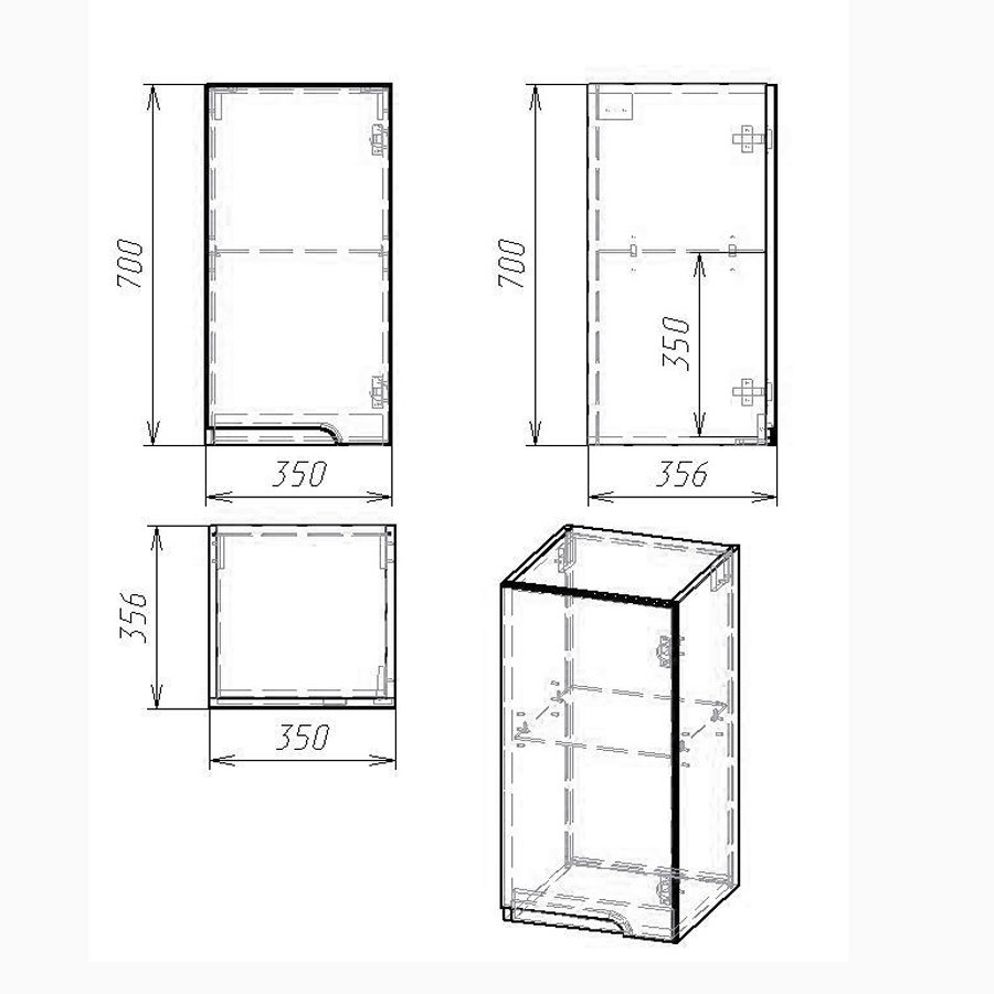 Полупенал OWL 1975 HELLA OW24.05.00 35 белый для ванной в интернет-магазине сантехники Sanbest