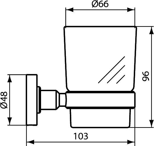 Стакан с держателем Ideal Standard IOM A9120XG купить в интернет-магазине сантехники Sanbest