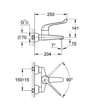 Смеситель для раковины Grohe Euroeco Special 32795 000 купить в интернет-магазине сантехники Sanbest