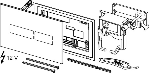 Кнопка для инсталляции TECE Lux mini 9240961 черный купить в интернет-магазине сантехники Sanbest