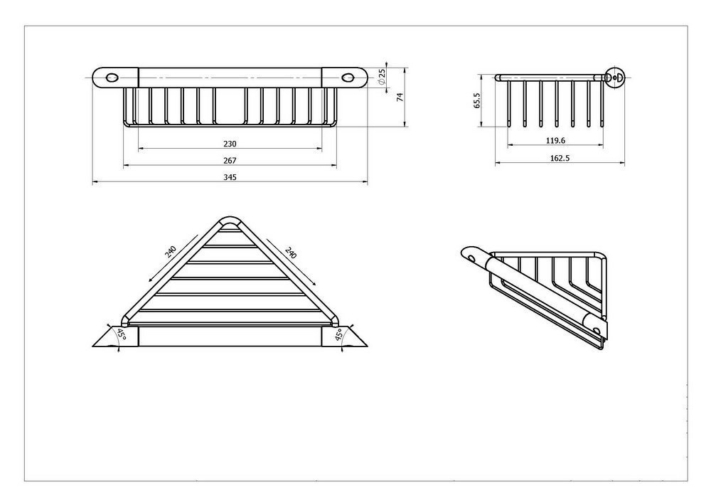 Поручень Black&White SN-2155 купить в интернет-магазине сантехники Sanbest