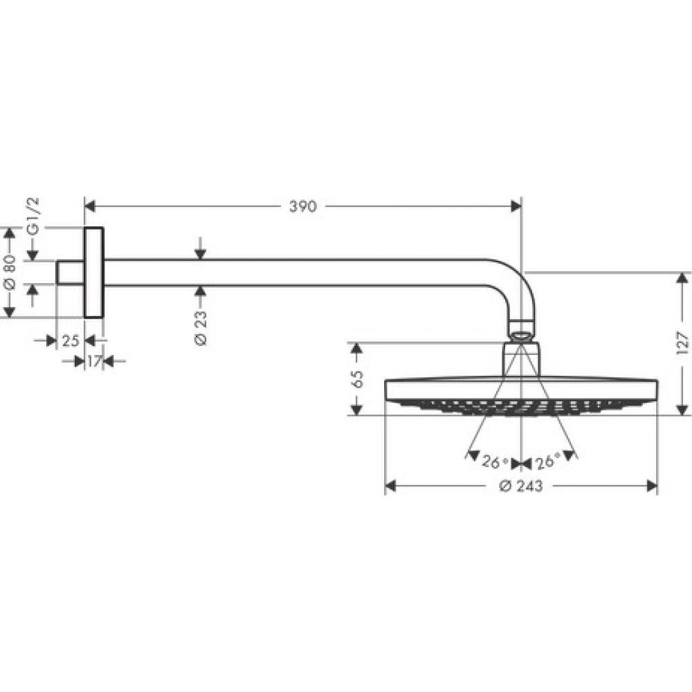 Верхний душ Hansgrohe Raindance Select ES 26470000 купить в интернет-магазине сантехники Sanbest