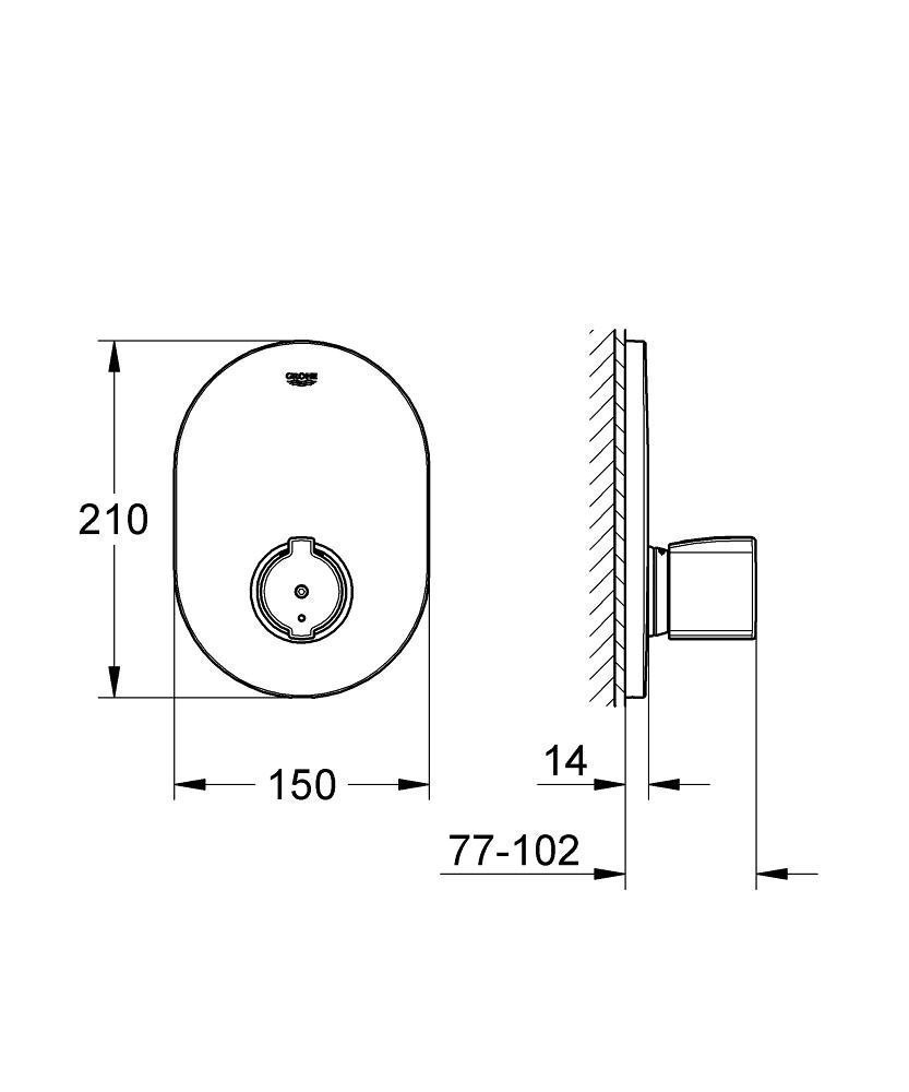 Смеситель для душа Grohe Grohtherm 2000 Special 19418 000 купить в интернет-магазине сантехники Sanbest