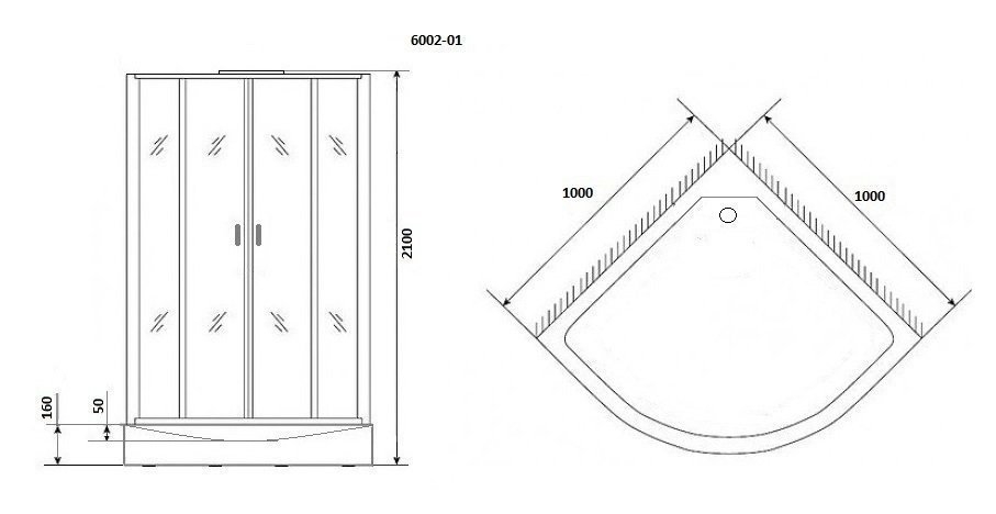 Душевая кабина Niagara Premium NG- 6002-01 100x100 купить в интернет-магазине Sanbest