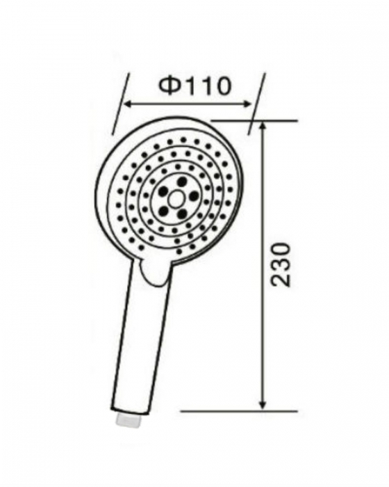 Душевая лейка Orange O-Shower OS03b черный матовый купить в интернет-магазине сантехники Sanbest