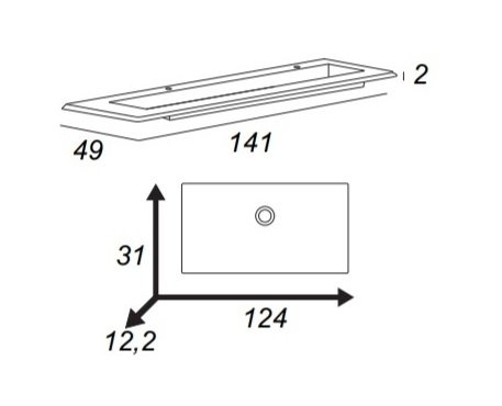 Тумба с раковиной Cezares Stylus 140 серая для ванной в интернет-магазине Sanbest