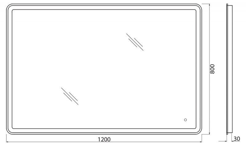 Зеркало BelBagno SPC-MAR-1200-800 в ванную от интернет-магазине сантехники Sanbest