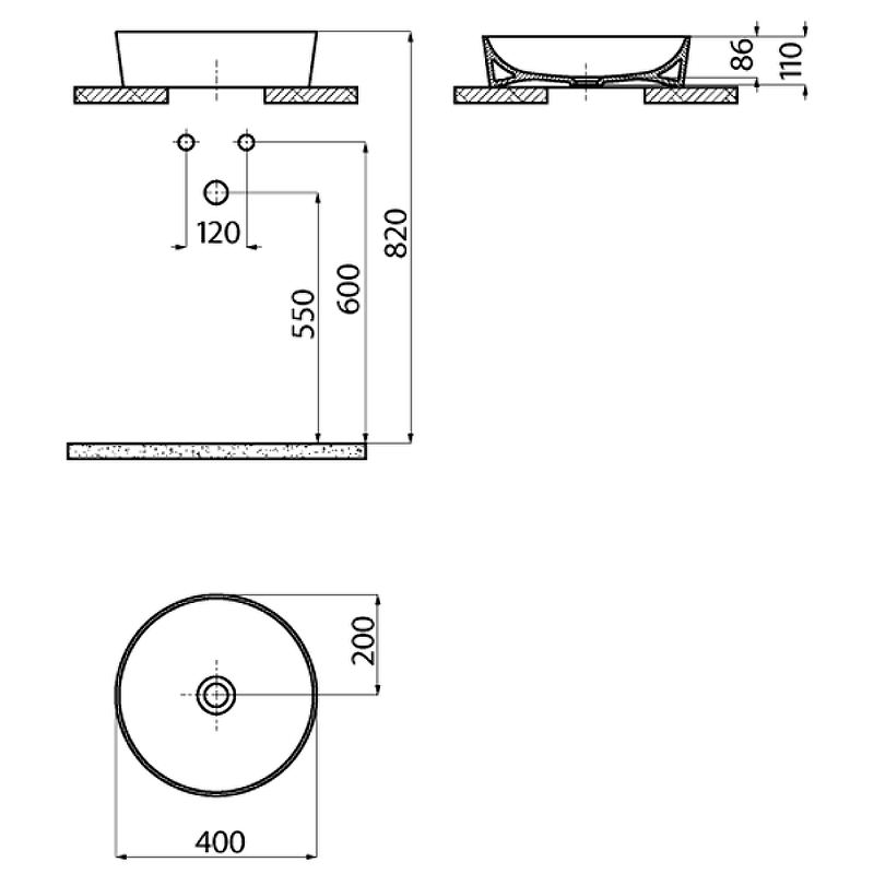 Раковина Creavit Ultra 40 UL140-00CB00E-0000 белая купить в интернет-магазине Sanbest