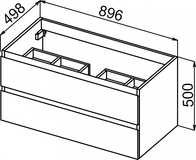 Тумба с раковиной Cezares Molveno 90 Legno Bianco для ванной в интернет-магазине Sanbest