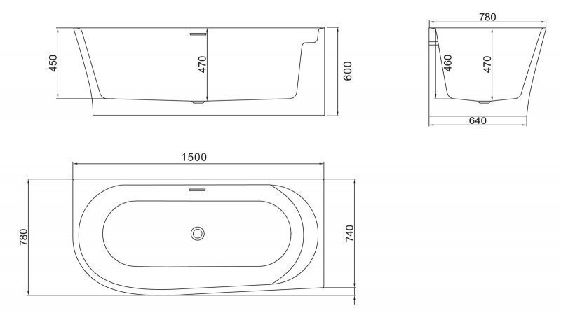 Ванна BelBagno BB410 150х78 купить в интернет-магазине Sanbest