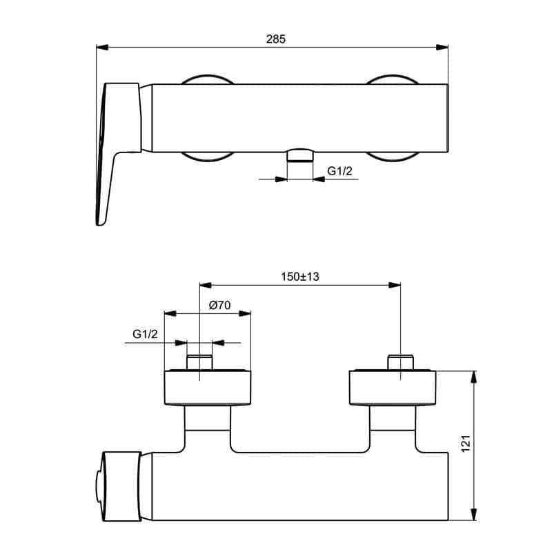 Смеситель для душа Ideal Standard Connect B9924AA купить в интернет-магазине сантехники Sanbest