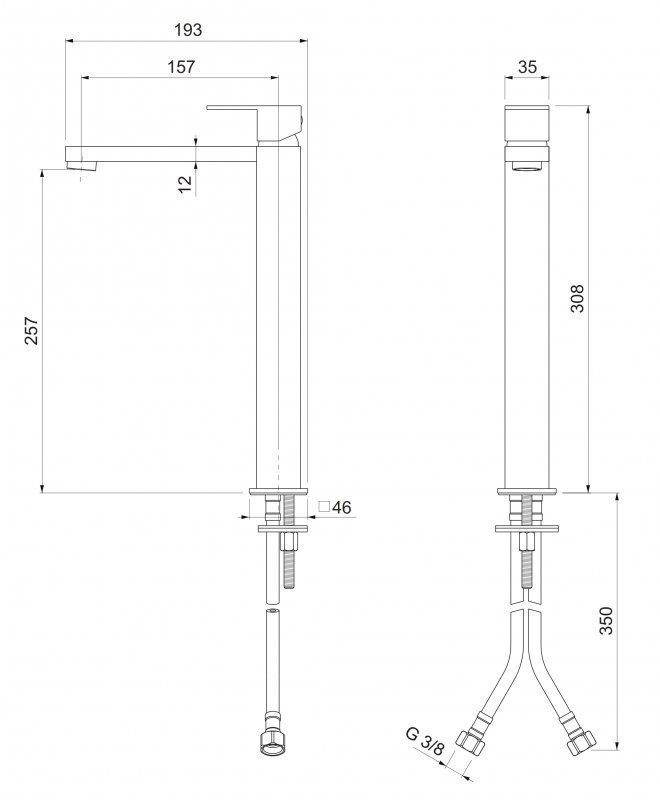 Смеситель для раковины Cezares PRIZMA-LSM1-A-03/24-W0 золото купить в интернет-магазине сантехники Sanbest