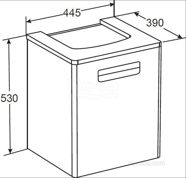 Тумба с раковиной Roca The Gap Original ZRU9302880 45 белый глянец для ванной в интернет-магазине Sanbest