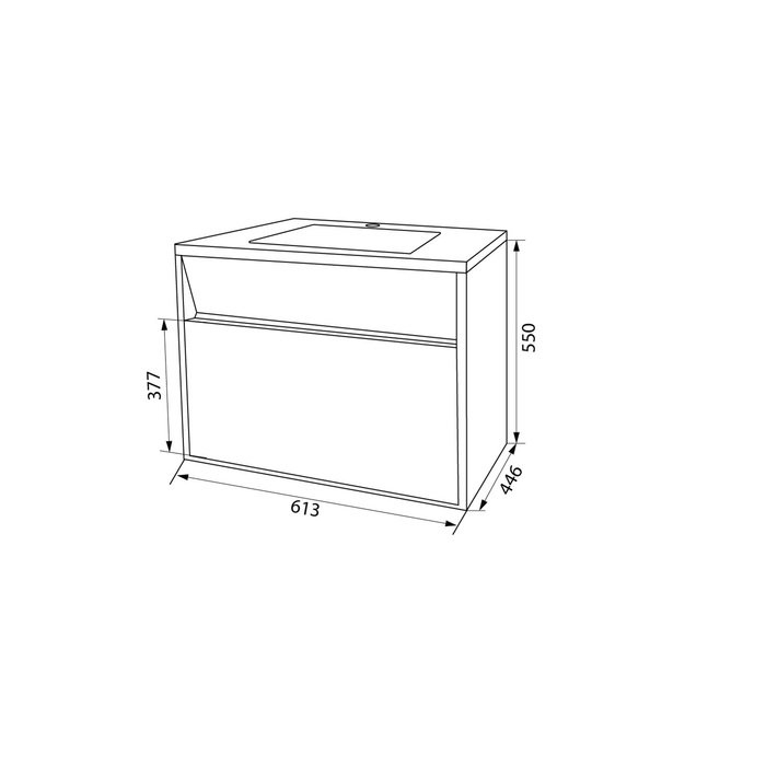 Тумба с раковиной IDDIS Esper ESP60W0i95K 60 белая для ванной в интернет-магазине Sanbest