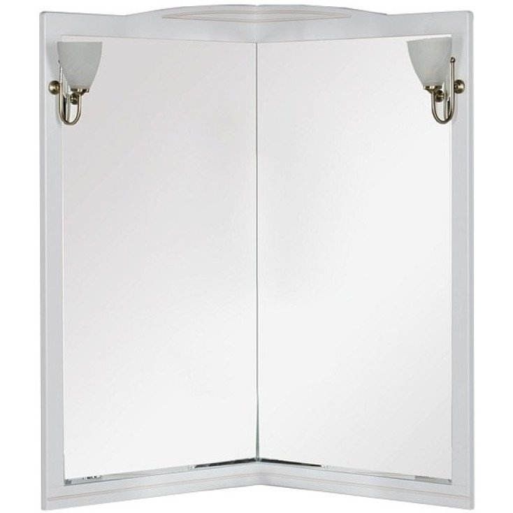 Зеркало угловое Aquanet Луис 70 белое в ванную от интернет-магазине сантехники Sanbest